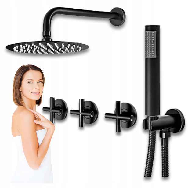 Sprchový Set Pod Omítku Veranni Smartbox 1127B Černý