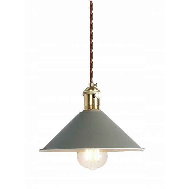 Závěsná lampa loft vintage industrial E27 lustr retro šedý