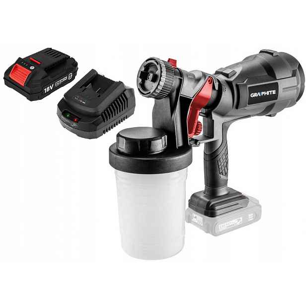 Graphite Stříkací Pistole Hvlp Energy+ 18V 58GE103 Akumulátor 2AH Set