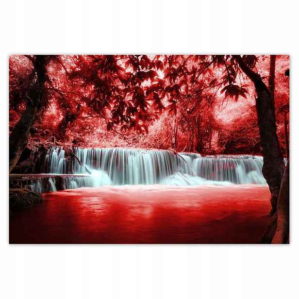 Plakáty 185x125 Červený vodopád Kaskáda