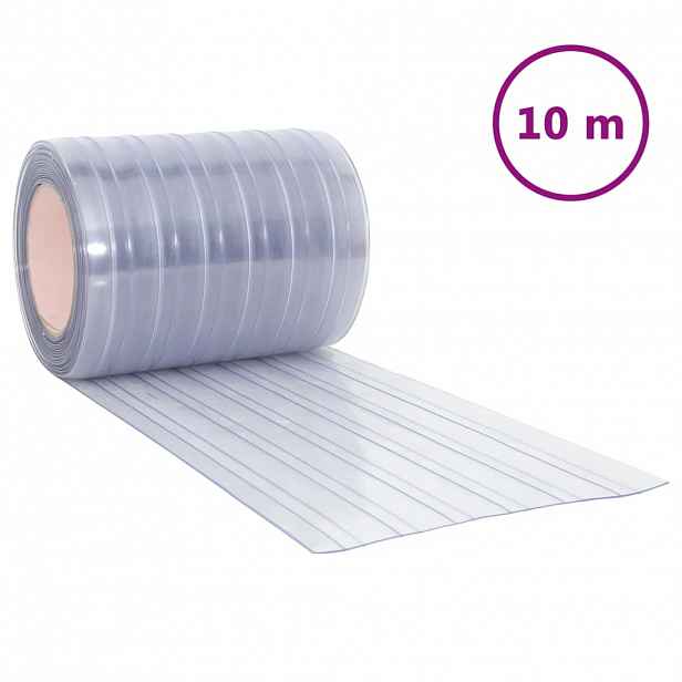 vidaXL Závěs do dveří průhledný 300 mm x 2,6 mm 10 m PVC