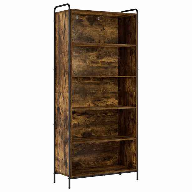 vidaXL Knihovna 55,5 x 33 x 174 cm Kompozitní dřevo Kouřový dub