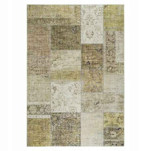 Koberec s krátkým vlasem Prima, béžová/žlutá, 150 x 80 cm, 100% polyester