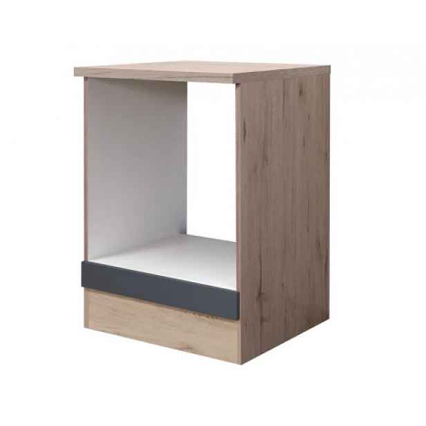 Kuchyňská skříňka pro vestavnou troubu Tiago, dub san remo/šedá, 60 cm