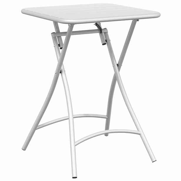vidaXL Bistro stolek Bílá 55 x 55 x 72,5 cm Práškově lakovaná ocel