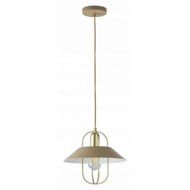 Závěsná béžová lampa Nesrin industriální nad jídelní stůl Rabalux