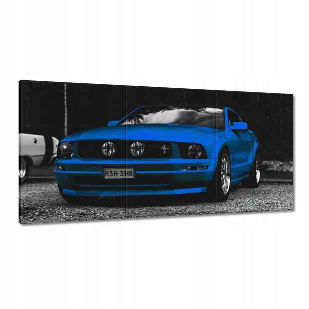 Obrazy 180x90 Modrý Ford Mustang