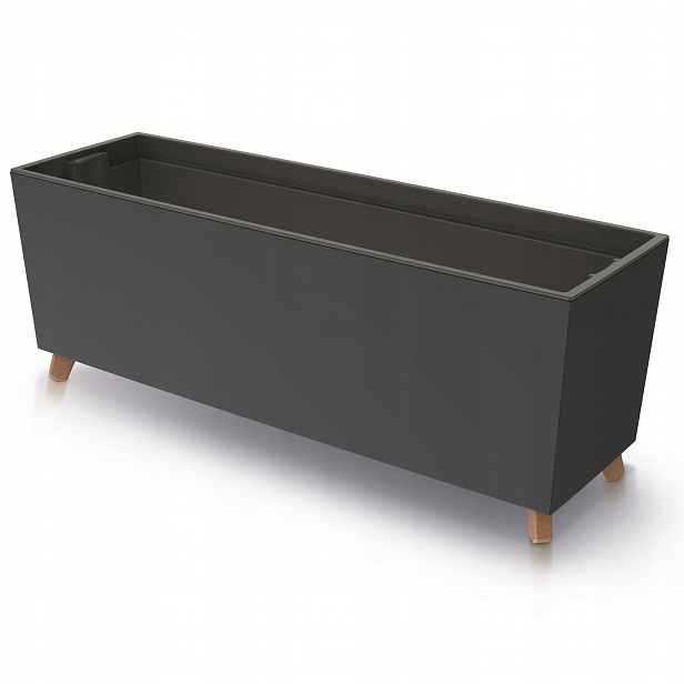 Box balkon terasa nohy hladké 77x30cm antracy
