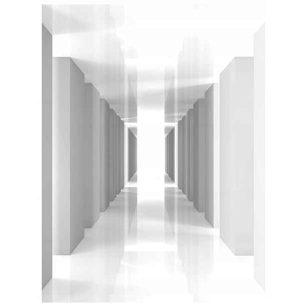 Fototapeta Chodba světlo Perspektiva Minimalismus bílá 206x275 lepidlo