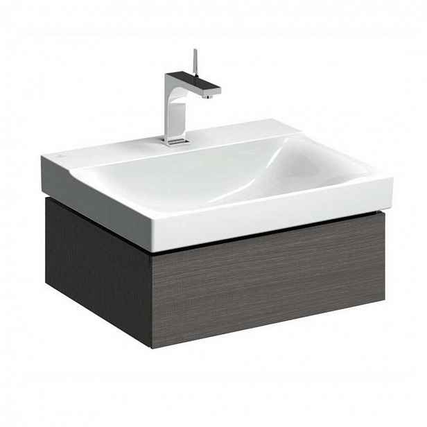 Geberit Xeno 2 - Skříňka pod umyvadlo 60 cm, zásuvka s LED svítidlem, šedá 500.505.43.1