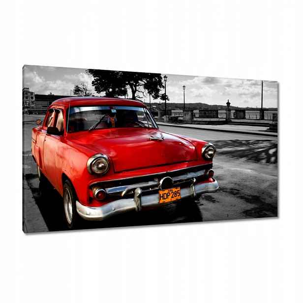 Obrazy 120x70 Kubánské červené auto