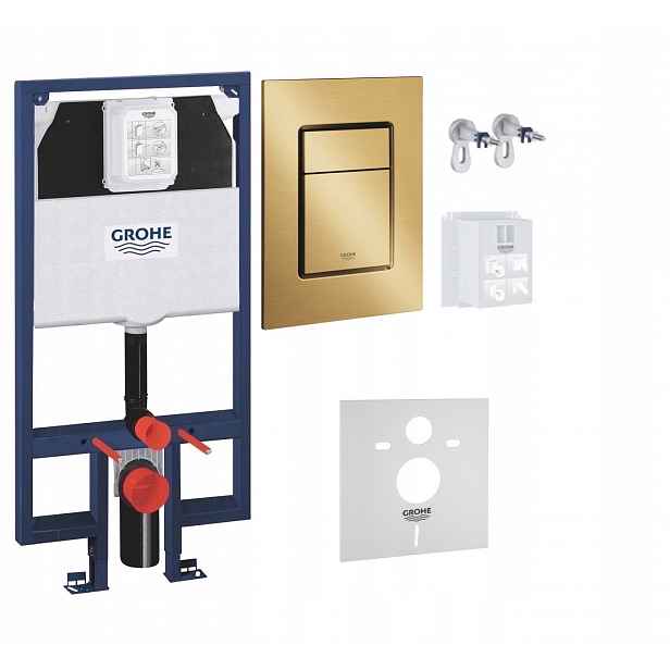 Kompletní podomítkový Wc set 5v1 – stojan Grohe Slim tlačítko
