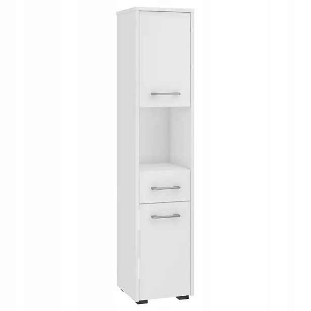 Skříňka koupelnový sloupek Fin 2D1SZ1W bílá Akd