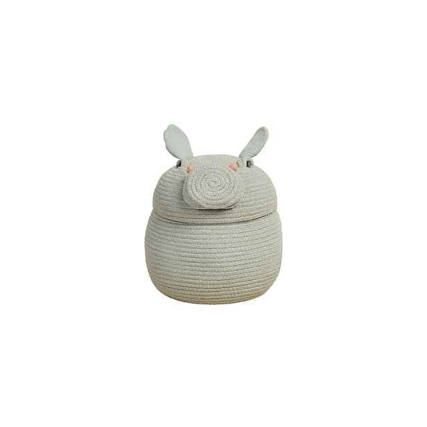 Světle šedý látkový dětský koš na hračky ø 25x30 cm Henry the Hippo – Lorena Canals