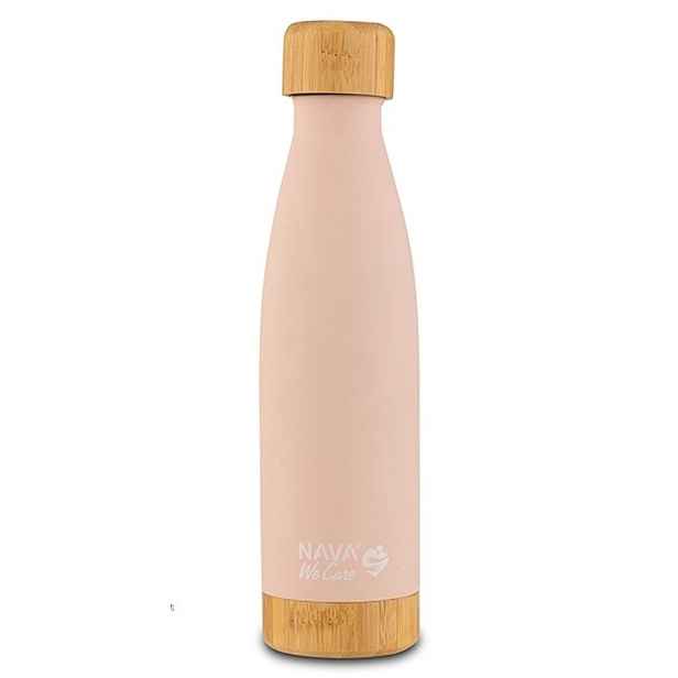 termoláhev 0,5l RŮŽOVÁ, "WE CARE", NR/bambus