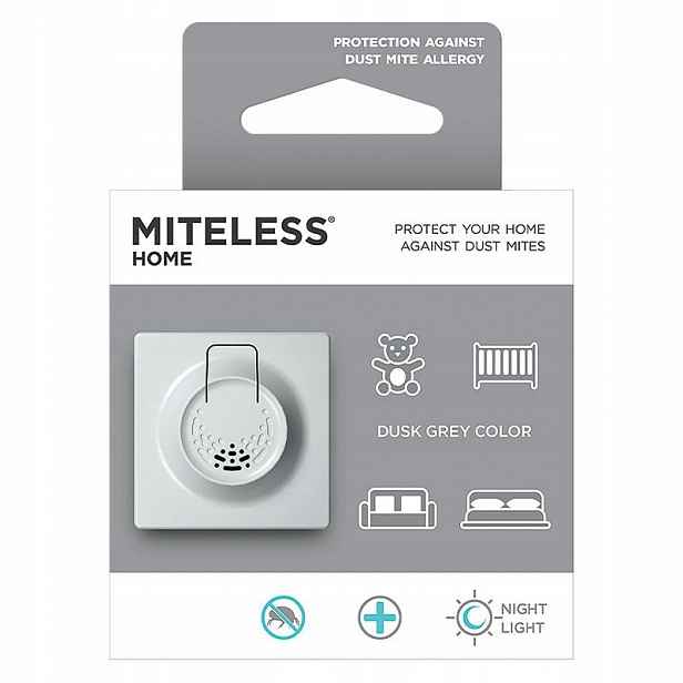 Ultrazvuková ochrana proti roztočům Miteless Home Grey Tickless