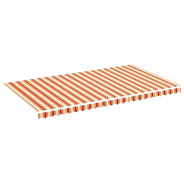 vidaXL Náhradní plachta na markýzu žlutá a oranžová 600 x 350 cm polyesterová
