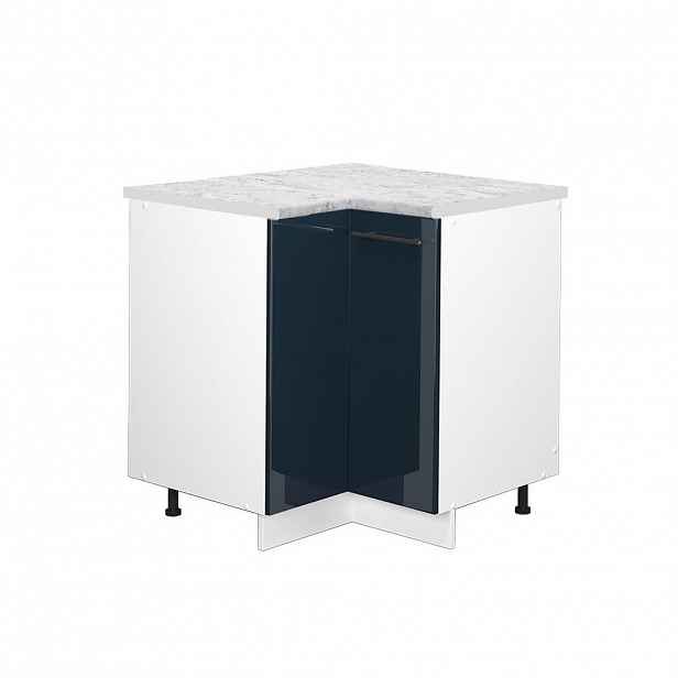 Vicco ROHOVÁ SKŘÍŇKA Fame-Line Tmavě modrá s vysokým leskem 80.5 cm , PD Mramor