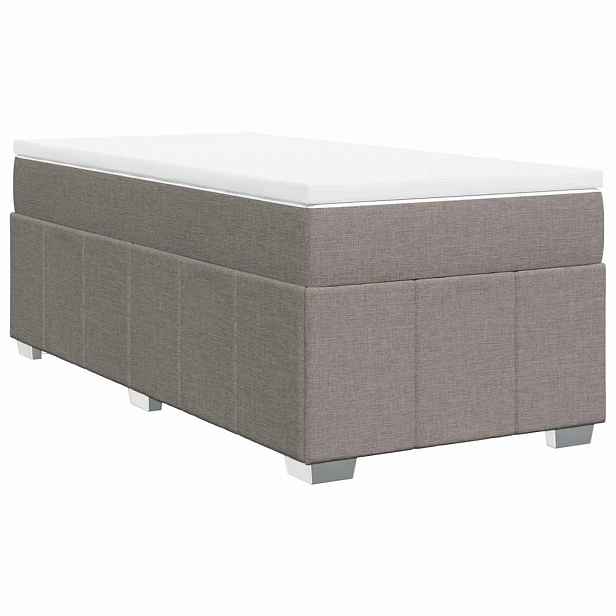 vidaXL Box spring postel s matrací taupe 100 x 200 cm textil