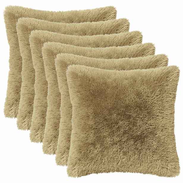 vidaXL Povlak na polštář 6 pcs HEERLEN Světlá zelená 30 x 30 cm