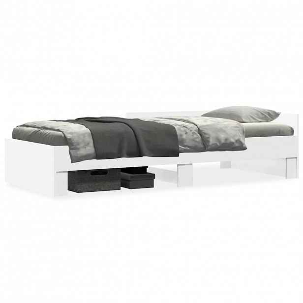 vidaXL Rám postele bílý 90 x 190 cm kompozitní dřevo