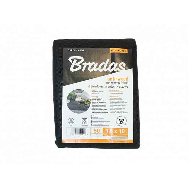 Bradas netkaná mulčovací textilie 50 g/m², 1,6 x 10 m 5603.12.00