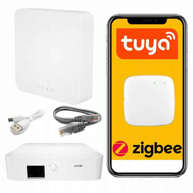 Centrála Brána ZigBee 3.0 Ethernet Lan RJ45 Mostek Tuya pro 50 zařízení