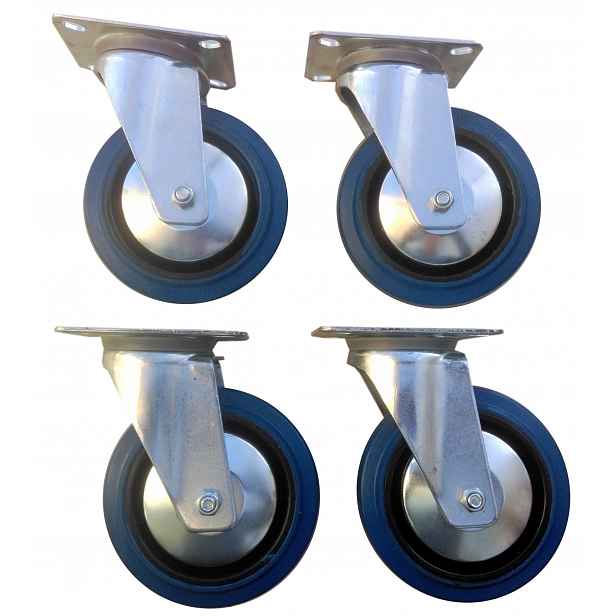 Sada kol 125 mm 4ks kolo, kolečko 500 KG/4 kola