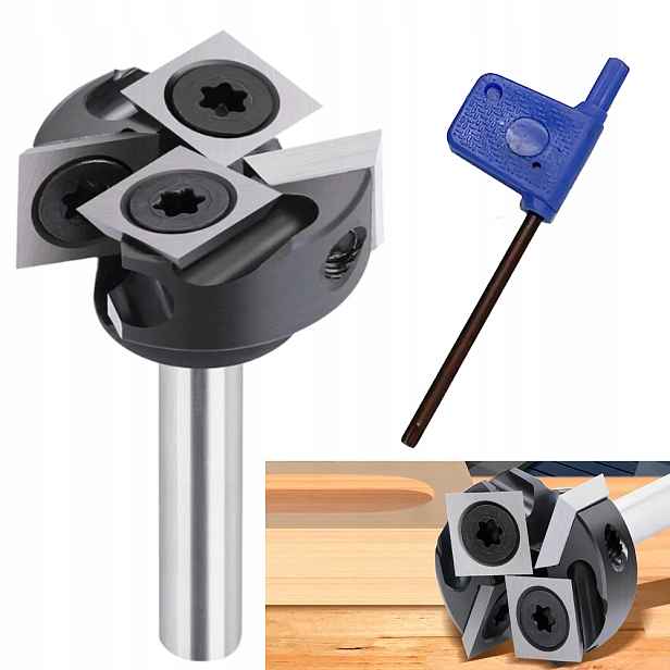 Zarovnávací fréza dřeva s vyměnitelnými destičkami Ø 25.4 mm x 6 mm 4P