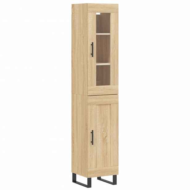 vidaXL Skříň highboard dub sonoma 34,5 x 34 x 180 cm kompozitní dřevo