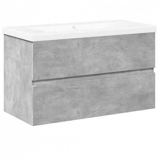 vidaXL 2dílný set koupelnového nábytku betonově šedý kompozitní dřevo
