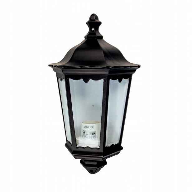 Nástěnná zahradní lampa Černá Zahradní nástěnné svítidlo voděodolné 440x250x120 mm