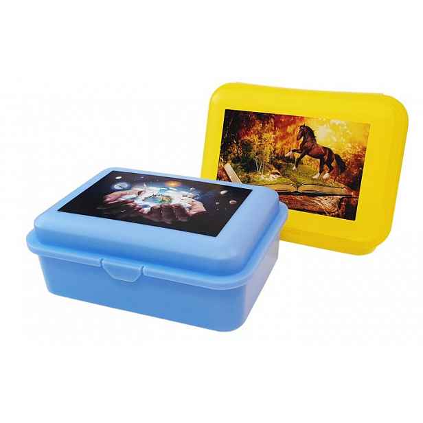 Plastový svačinový box MIX snové motivy 18x13x7cm