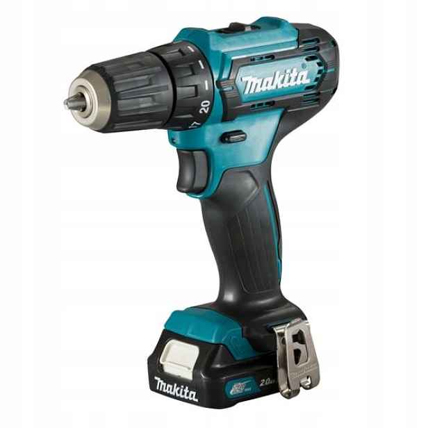 Makita DF333DSAE aku šroubovák 12V/2*2Ah Cxt, 30Nm, 450-1700 ot./min