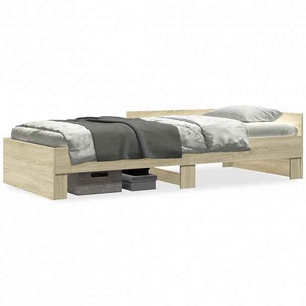 vidaXL Rám postele bez matrace dub sonoma 90 x 190 cm kompozitní dřevo