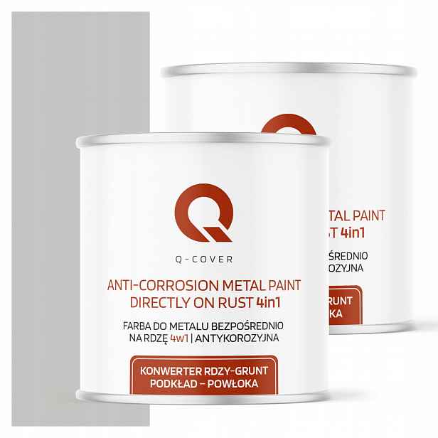 Barva Přímo na rez Metal Aluminium Ocel 2,5L 4v1 Polomatná Šedá Světlá