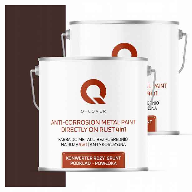 Barva Přímo na rez Metal Aluminium Ocel 5L 4v1 Lesk Čokoládový Bronz