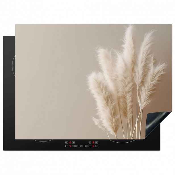 MuchoWow KRYT NA INDUKČNÍ DESKU Pampová tráva - Plumes - Pastelová - Bílá 71x52 cm