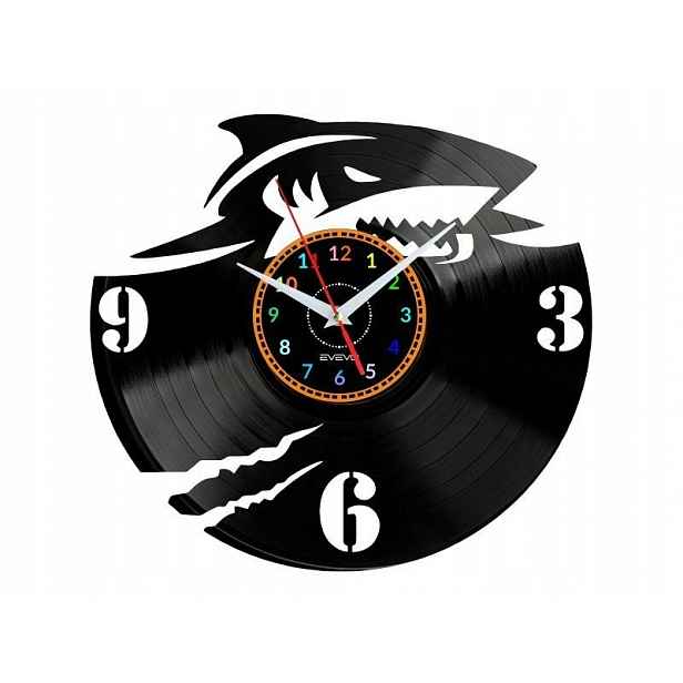 Žralok Dárek Originální dekorace do domu Hodiny z vinylové desky