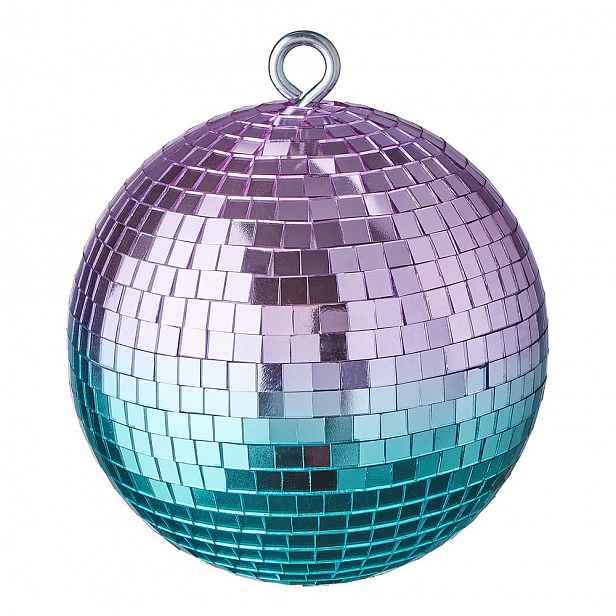 Butlers DISCO Koule 15 cm - purpurová/tyrkysová