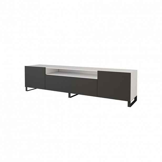 ALTDECOR NÍZKÁ komoda ELIO-S 200 x 53 x 41 cm – bílá / černá