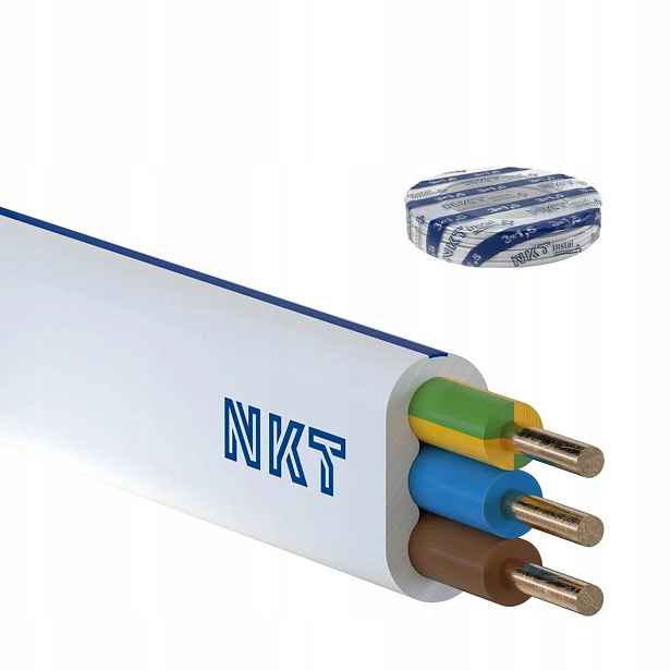 Kabel YDYp 3x1,5 žo 450/750V bílý 100m 172152001C0100