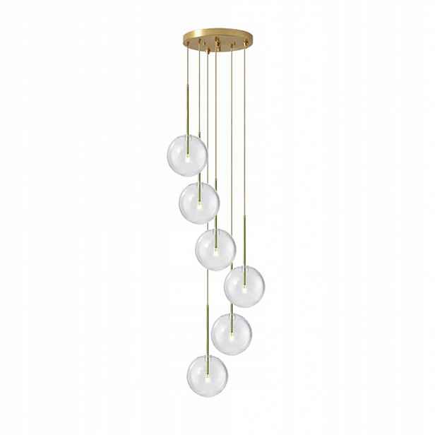 Lampa bulbs skleněné závěsné koule Zlatý glamour lustr Moderní Led