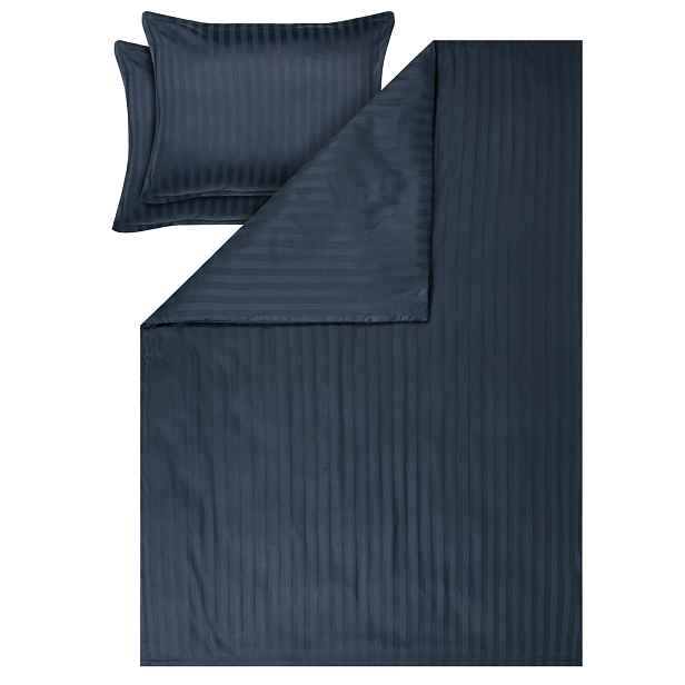Livarno® Saténové povlečení, 240 x 220 cm, 70 x 90 cm (navy modrá)