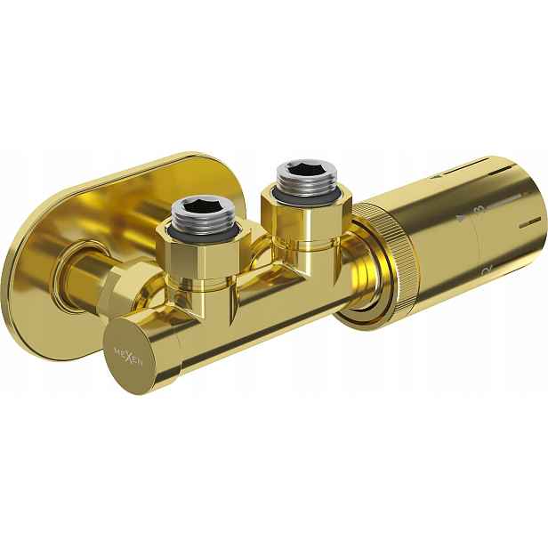 Mexen G05 Termostatická Rohová Sada S Maskou R Duplex DN50 Zlatá