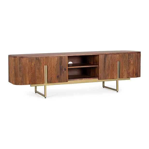 TV stolek z mangového dřeva v přírodní barvě 180x45x40 cm Vilas – Bizzotto