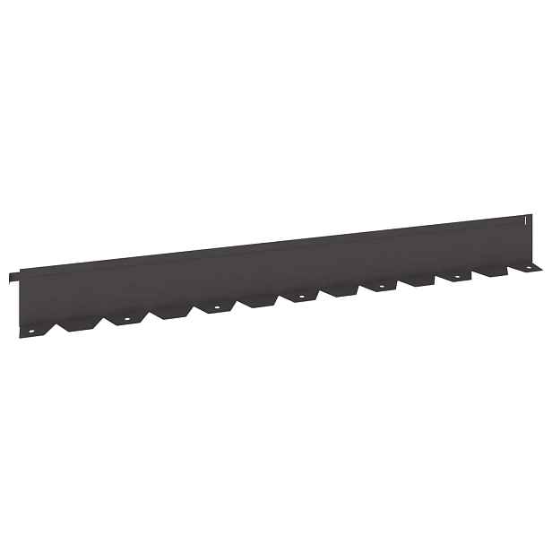 vidaXL Okraj trávníku 10 ks 102 x 10 x 4 cm Ocel Černá