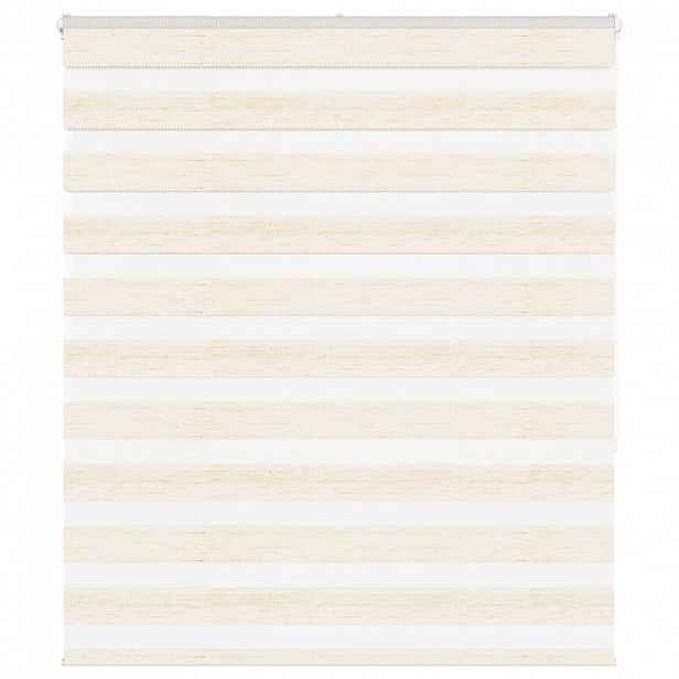 vidaXL Zebra roleta mramorově béžová šířka látky 125,9 cm polyester