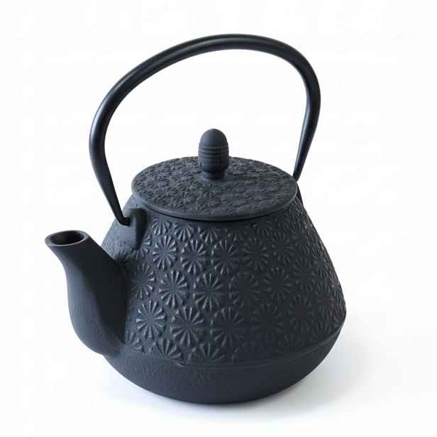 Konvice Litinová Spařovací 1000 ML Černá Japonská 17,5X14,5X18 CM