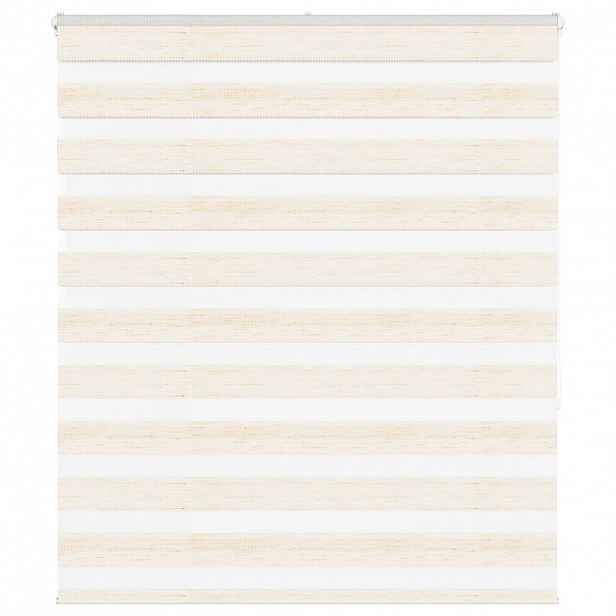 vidaXL Zebra roleta mramorově béžová šířka látky 130,9 cm polyester